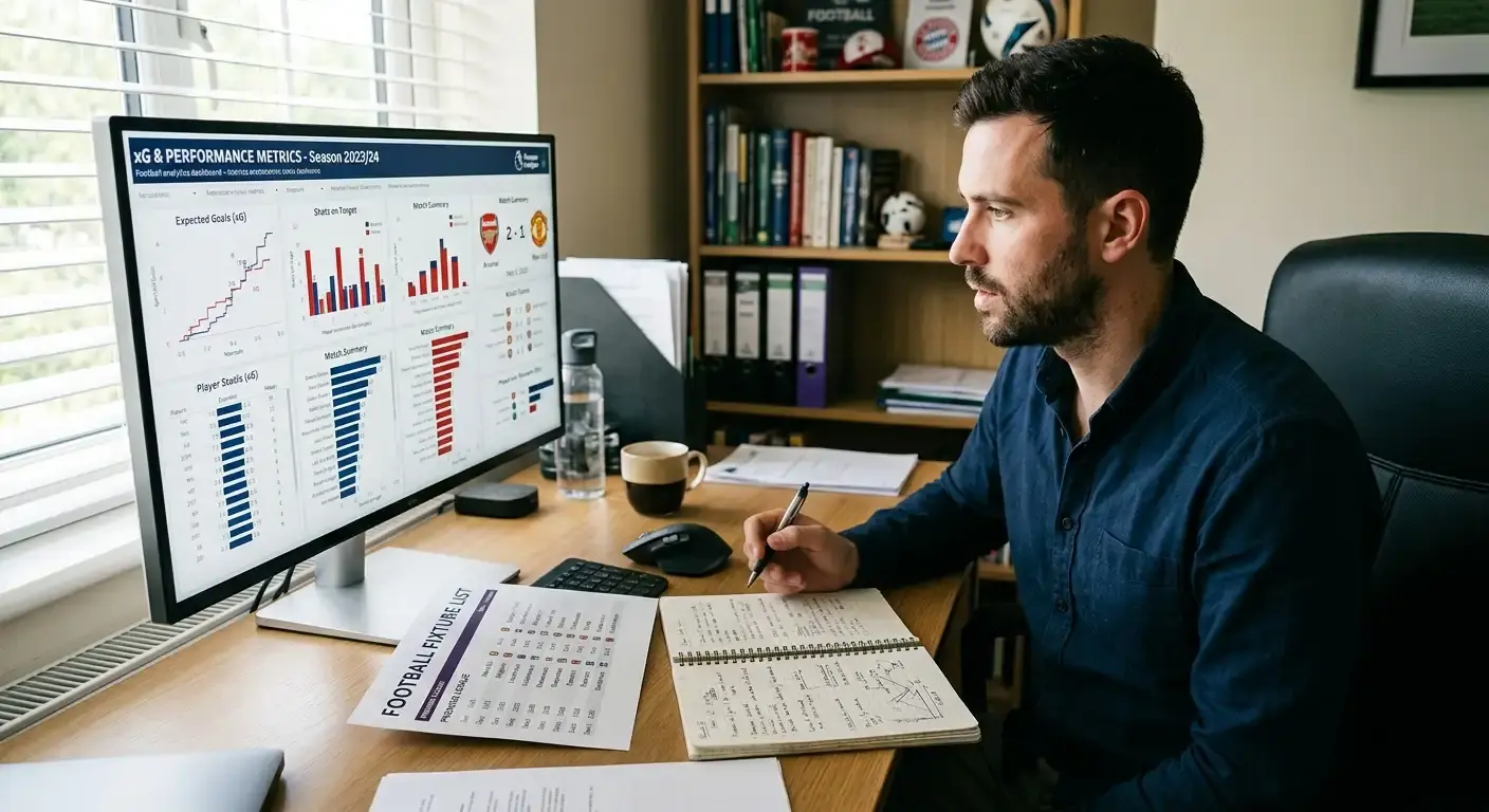 Analyst applying expected goals data to a football totals market decision