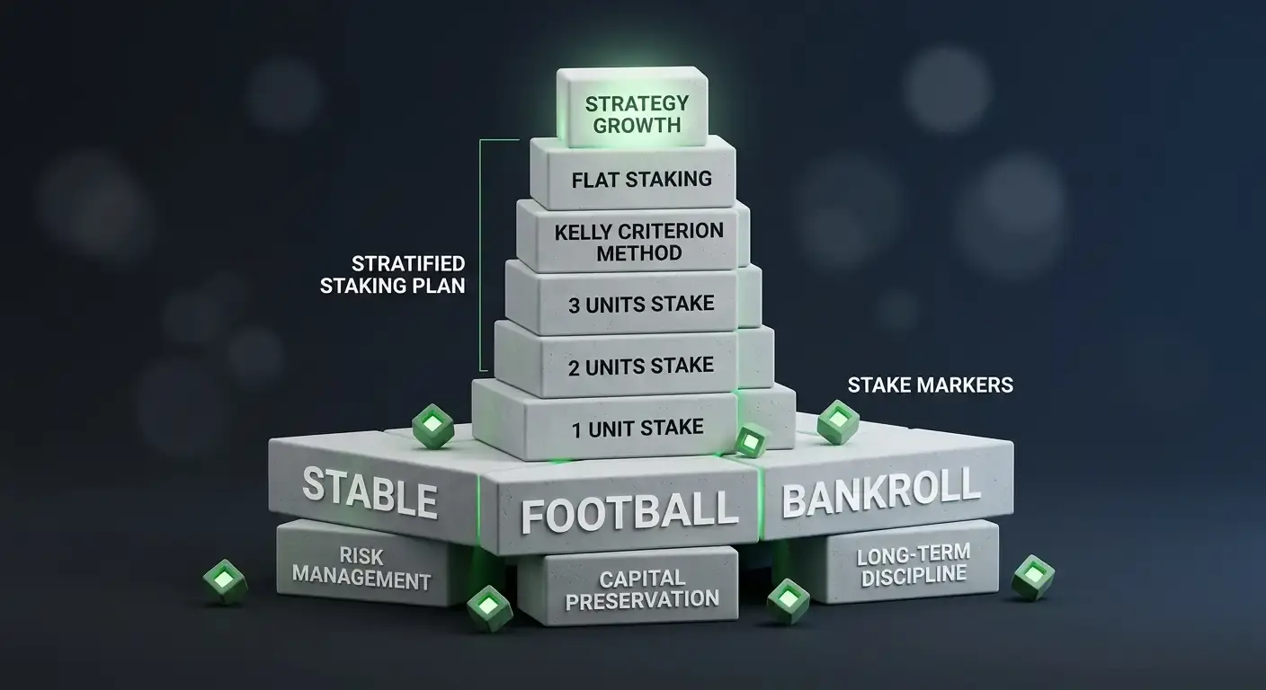 Steady, disciplined football bankroll providing a solid foundation for betting