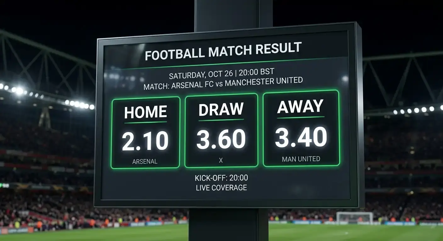 Simple football match result market suited to a beginner
