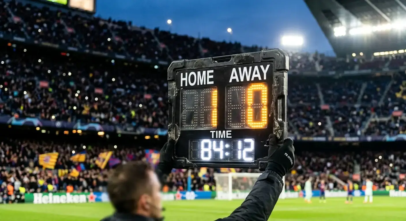 Football scoreboard showing a typical low-scoring 1-0 result