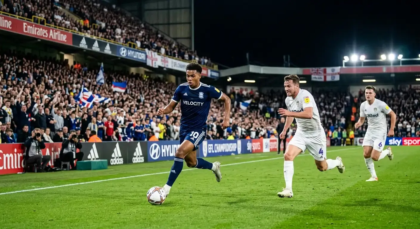 Counter-attacking underdog breaking forward in a low-scoring football match