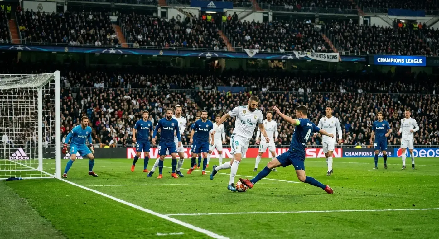 Dominant football favourite attacking as the underdog defends deep