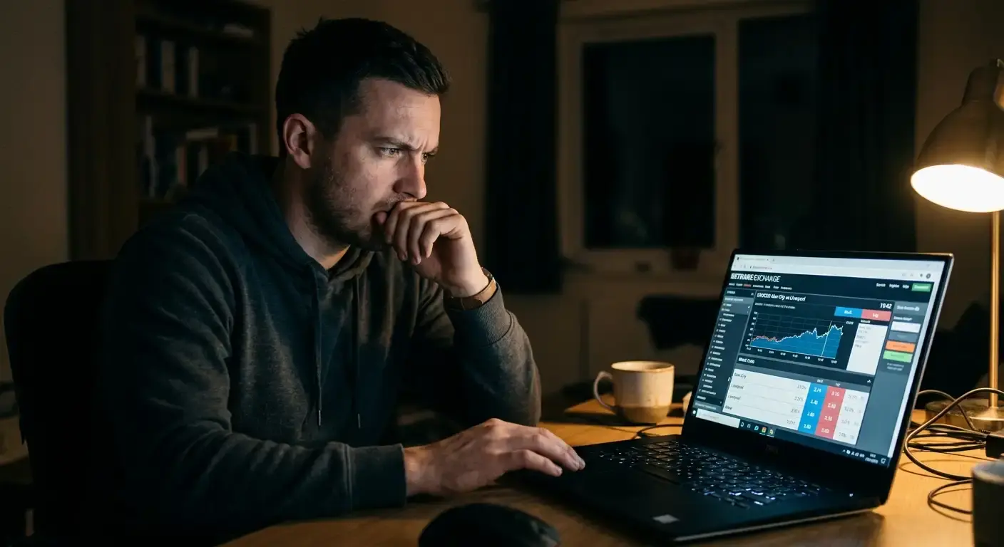 Bettor weighing the heavy liability of laying a long-odds football outcome