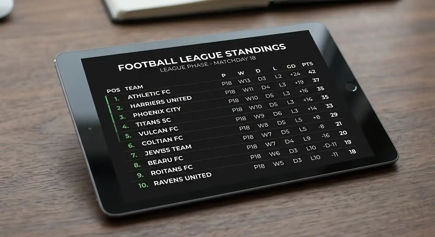 Champions League league-phase standings driving group-style betting markets