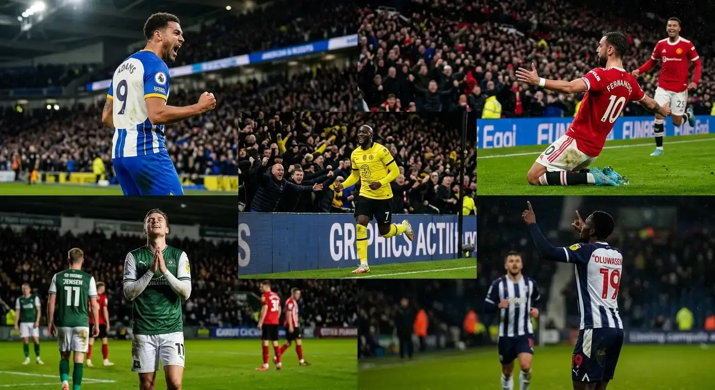 Several strikers competing for a league top goalscorer award